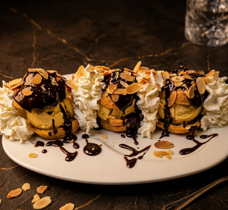 Profiteroles au chocolat